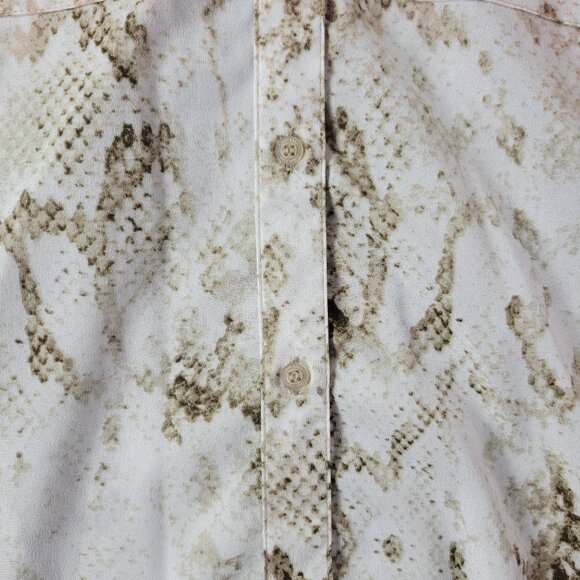 Calvin Klein Womens Medium M Roll Tab Sleeve Snake Print Ombre Top Vibes - Picture 4 of 12